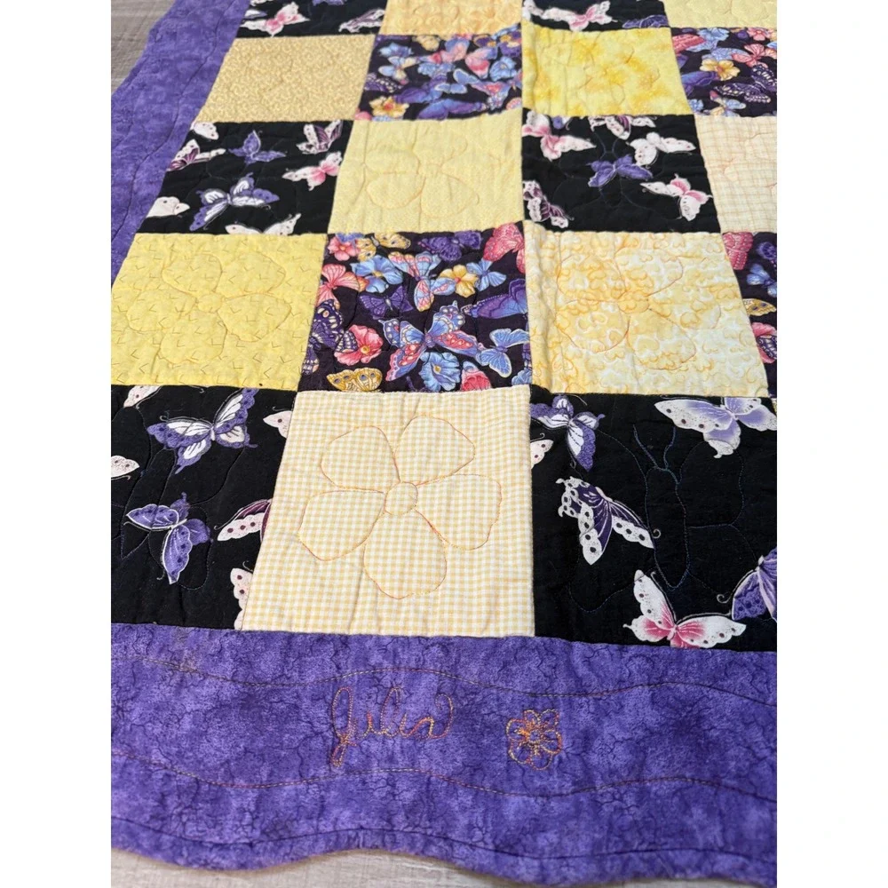 Handmade Butterfly Patchwork Quilt / Wall Hanging